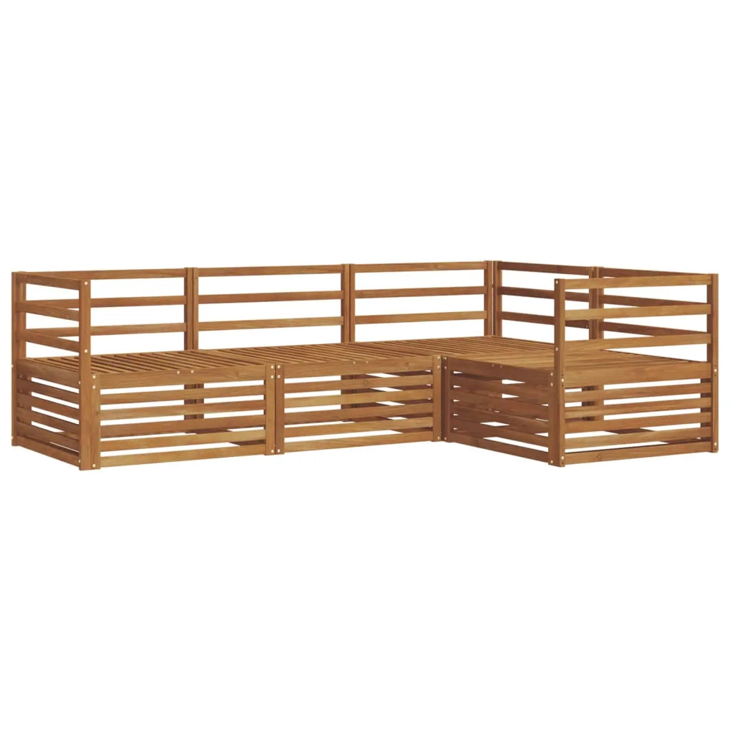 Set di divani da esterno 4 pcs Naturale