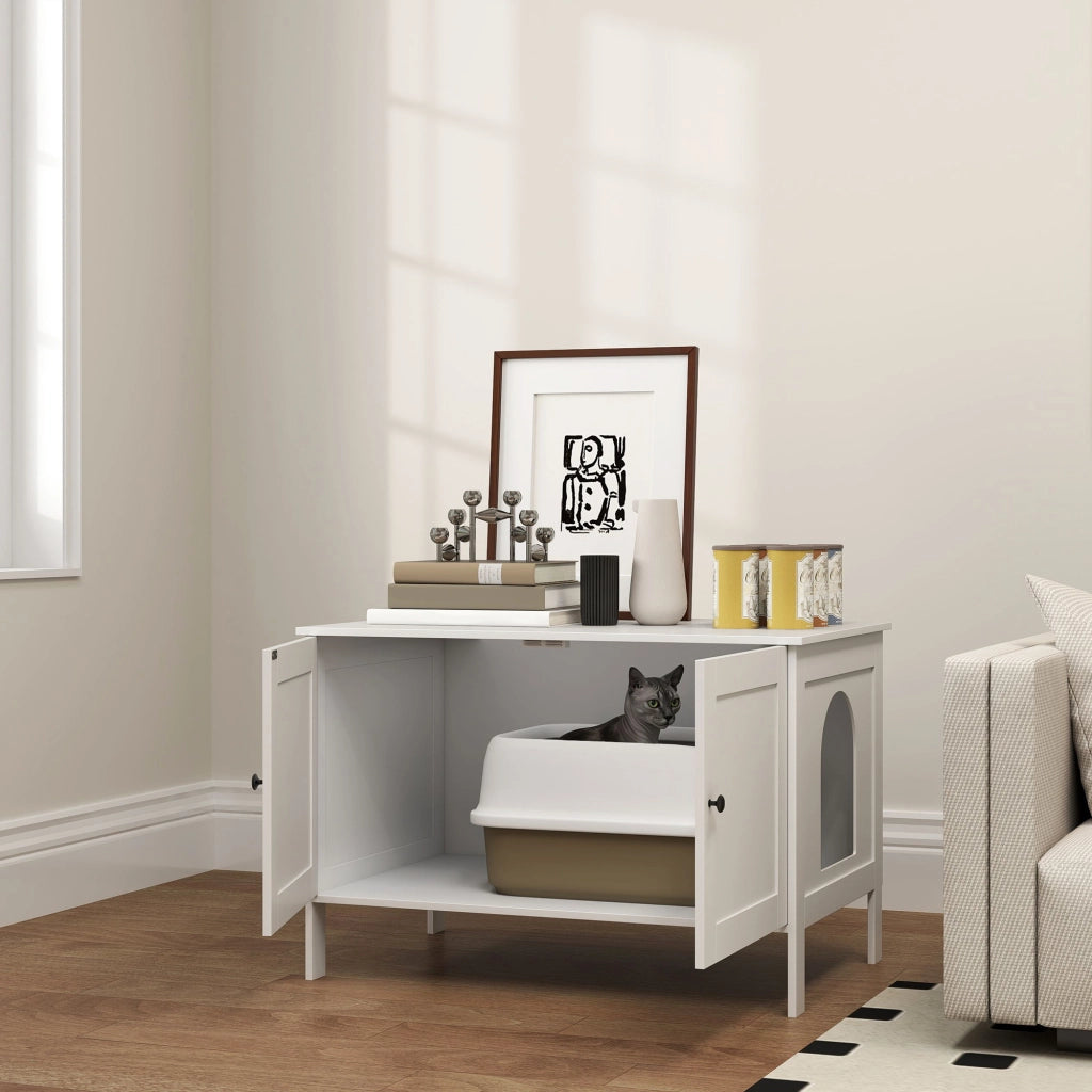 Armadio per Lettiera ¨C Zephmum ¨C Bianco 80x51x54 cm