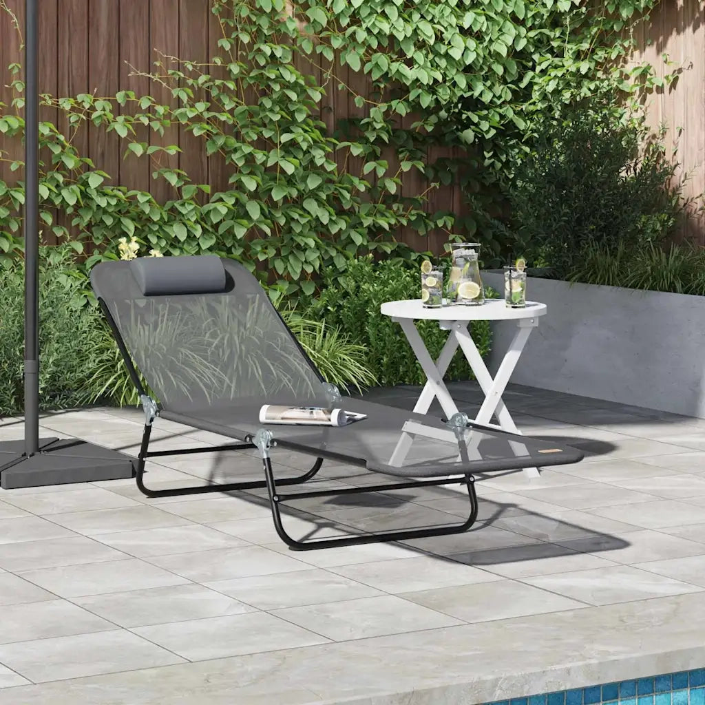 Lettino prendisole pieghevole Grigio 182 x 55 x 85,5 cm 42003156