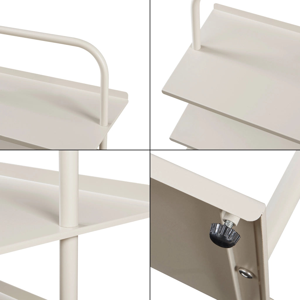 Scaffale Portascarpe Poytya Scarpiera a 3 Livelli 73 x 60 x 32 cm - Color Champagne [en.casa]
