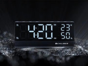 Radio sveglia a due allarmi con radio FM - Schermo LED regolabile - Luce sveglia - Temperatura e umidità - Nero - 194 x 81 x 48 mm