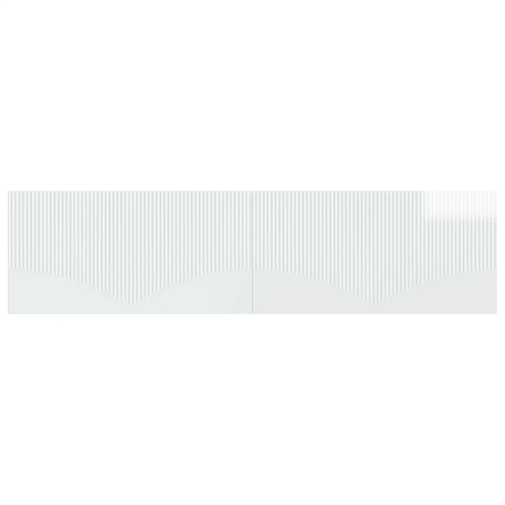 Testiera da Muro HOORN Bianco Lucido Legno ingegnerizzato 897369