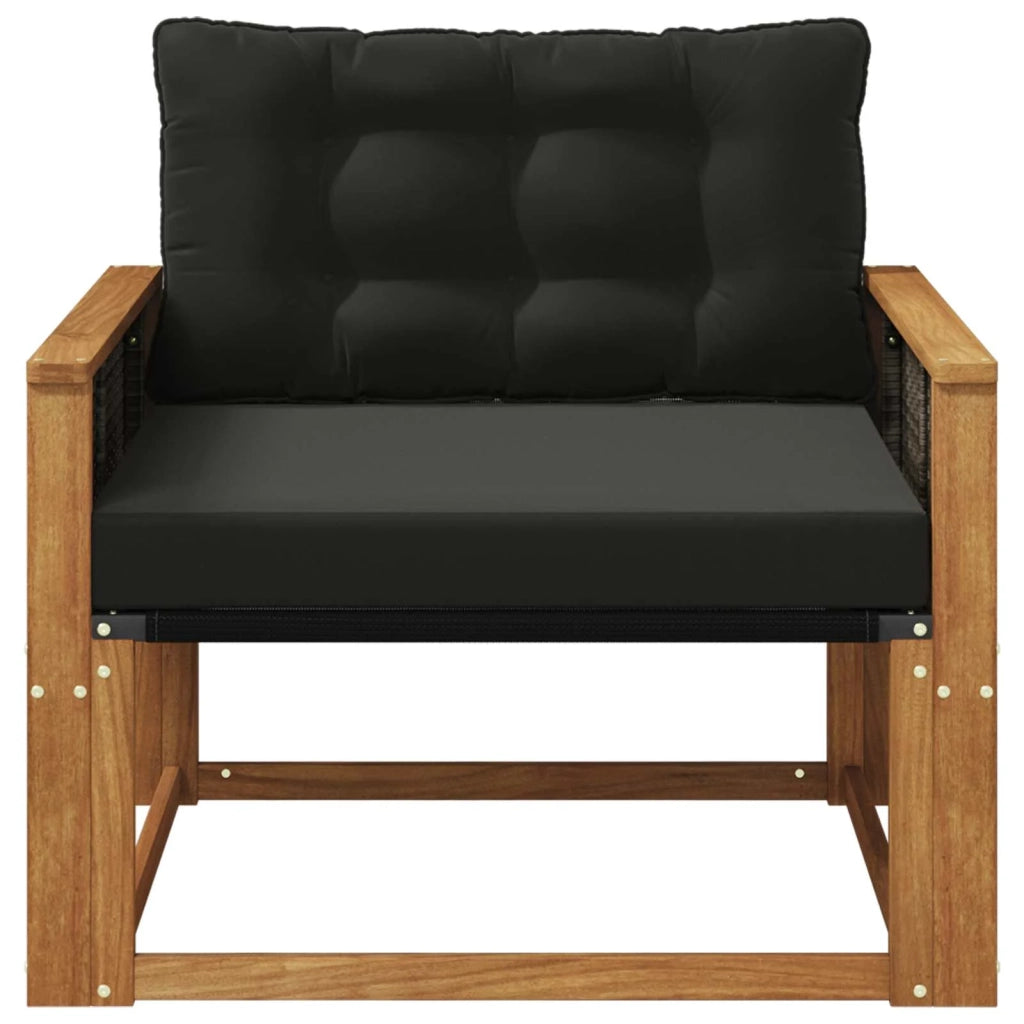 Set di divani da esterno-Sofa da giardino Legno di Acacia Massello e Textilene 255345