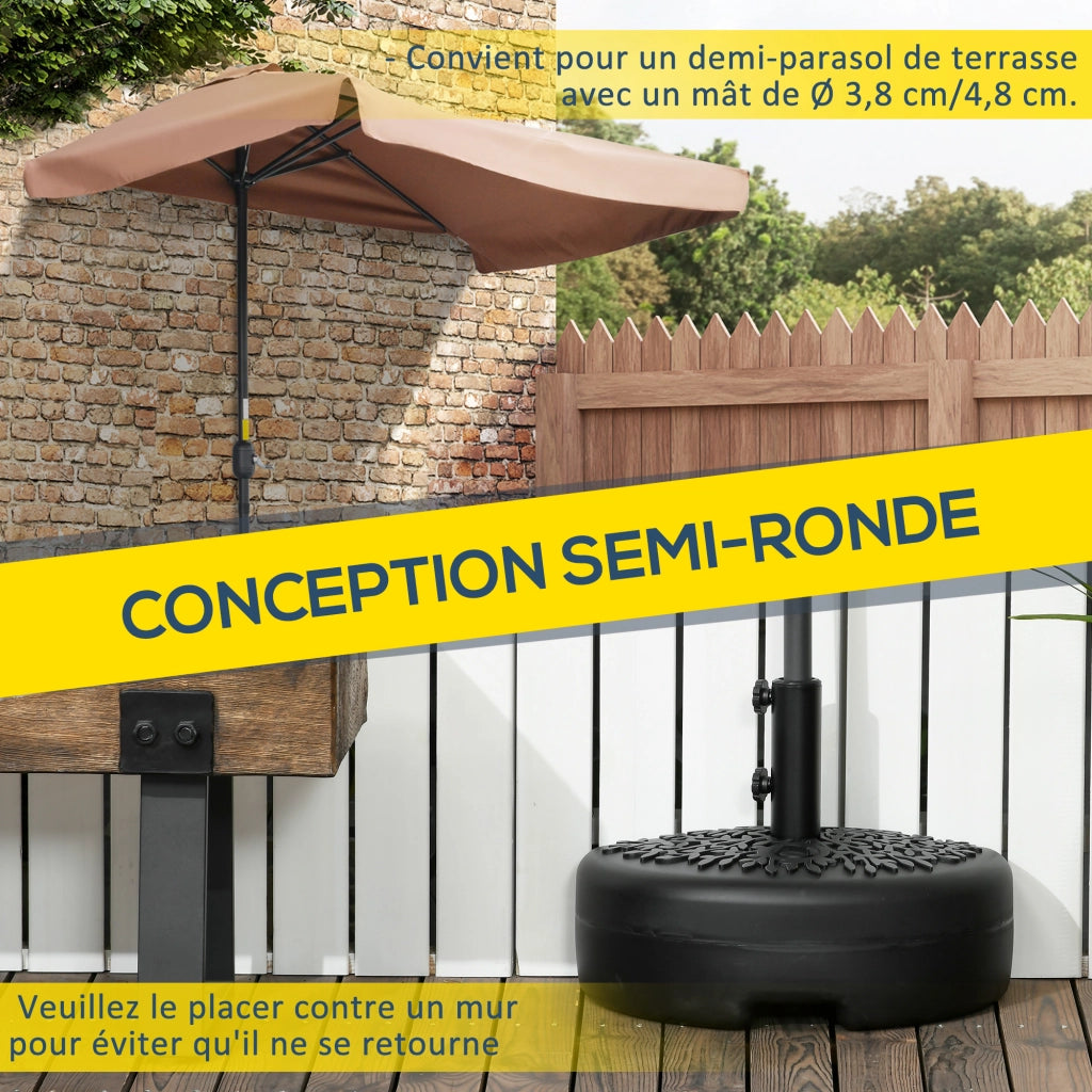 Sostegno per ombrellone ¨C zephmum ¨C 50x31x38 cm, nero