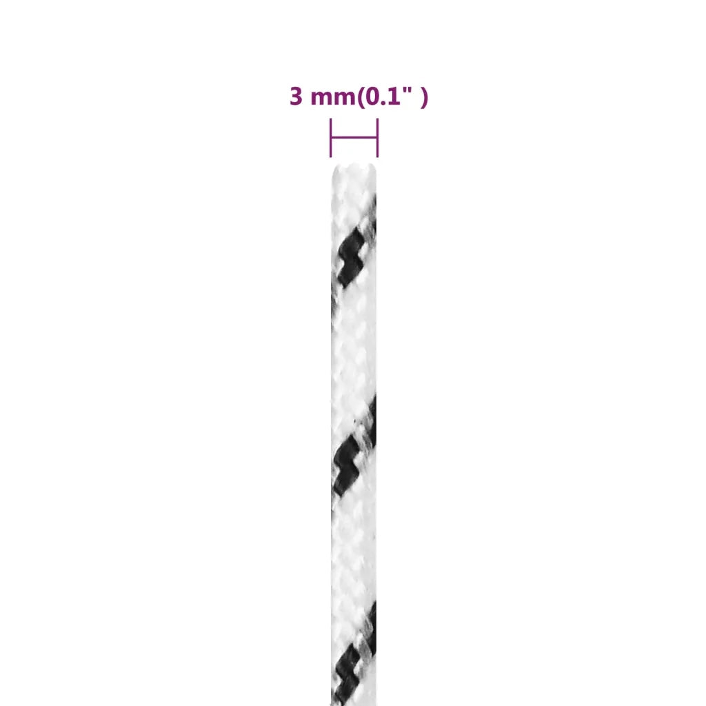 Corda Intrecciata per Barca Bianca 3 mm x 50 m Poliestere