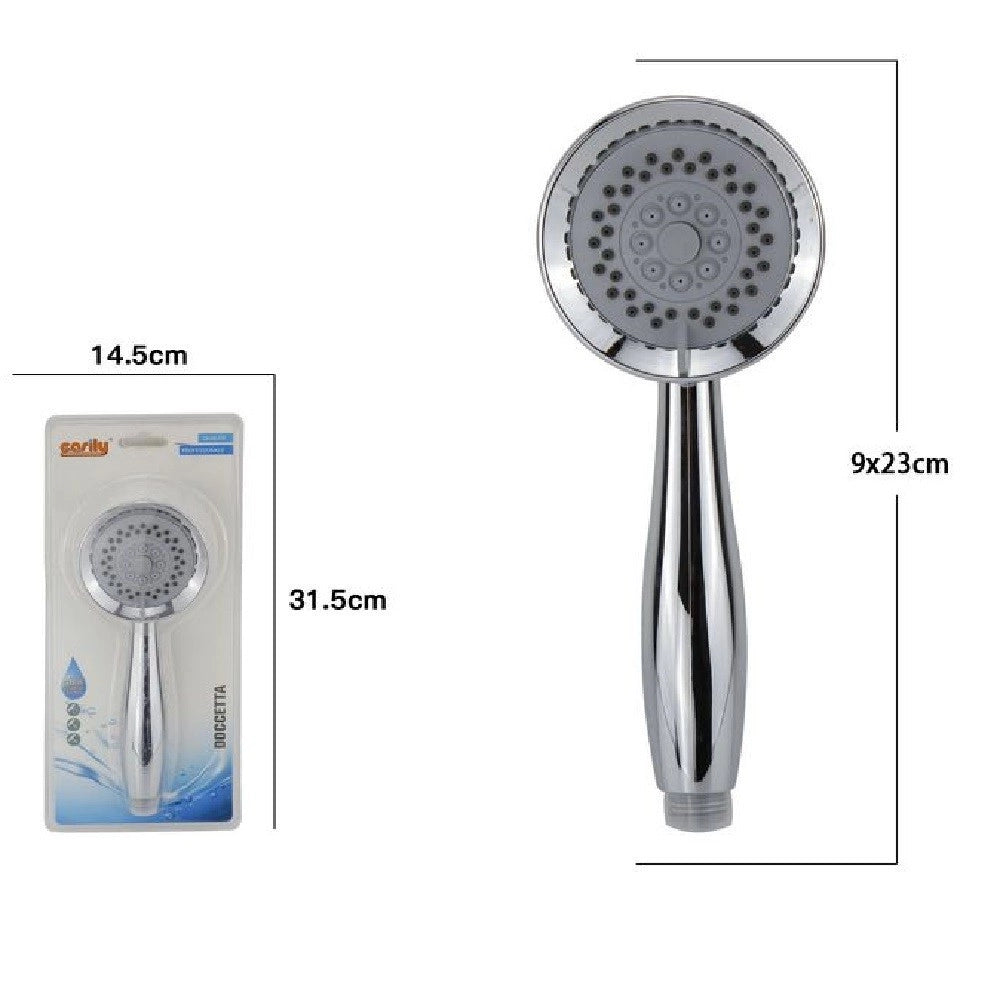 Trade Shop - Doccetta Bagno Doccino 9 X 23 Cm Soffione Doccia Cornetta Rotondo Moderno 69062 -