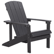 Sedia da giardino in plastica grigio scuro in legno resistente agli agenti atmosferici in stile moderno