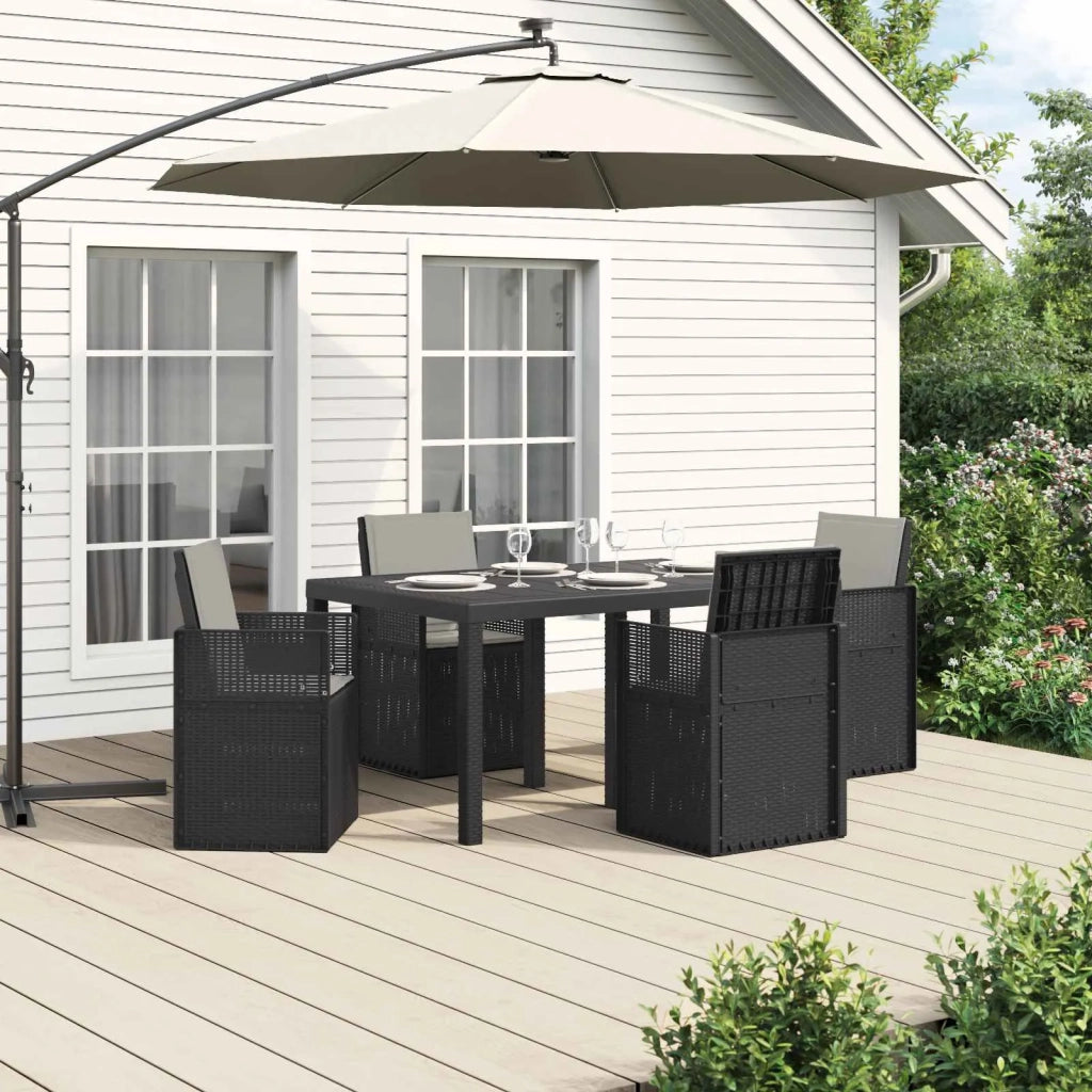 Set da Pranzo per Giardino 5 pcs Antracite e Grigio chiaro PP 3430058