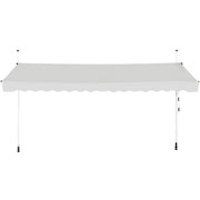 Tenda da sole retrattile da 400 cm altezza regolabile da 200 a 300 cm con design leggero e moderna manovella in alluminio beige 20_0021147