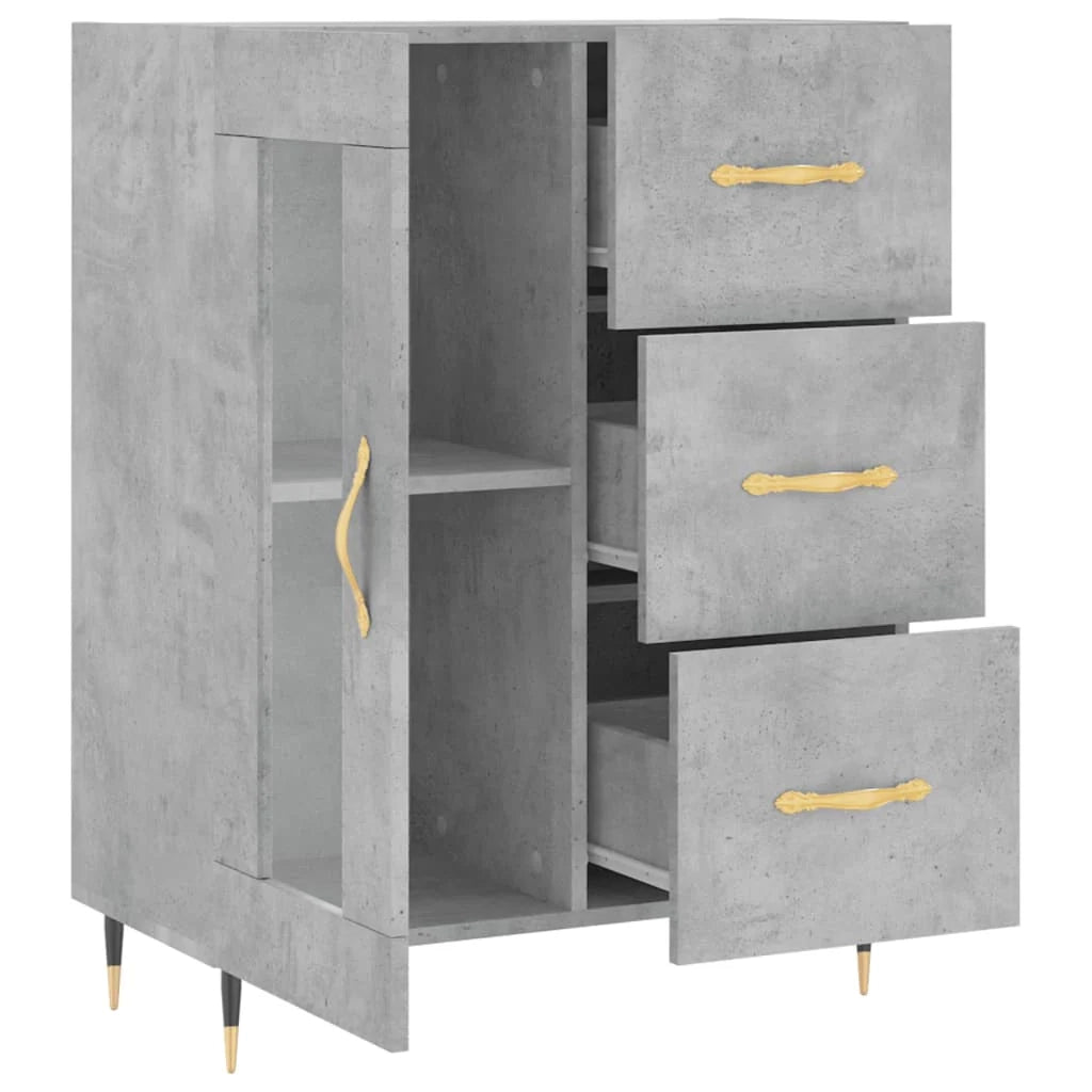 Buffet credenza cassettiera armadio mobile contenitore organizer per cucina soggiorno salotto 69,5 x 34 x 90 cm legno ingegnerizzato grigio 02_0032034
