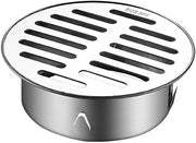 Sistemazione di Scarico per Pianerottolo 75 mm - Bocchetta di Scarico in Acciaio Inossidabile - Filtro Rimovibile - Adatto per Balcone/Terrazzo - Alta Qualità - Prevenzione di Blocco