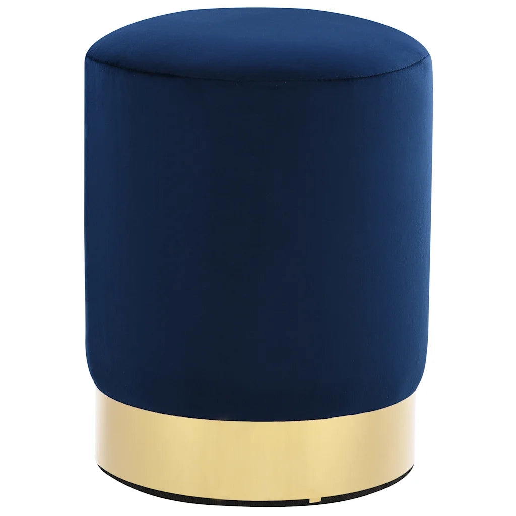 Sgabello Blu e Oro in Velluto 28 x 36 cm 249833