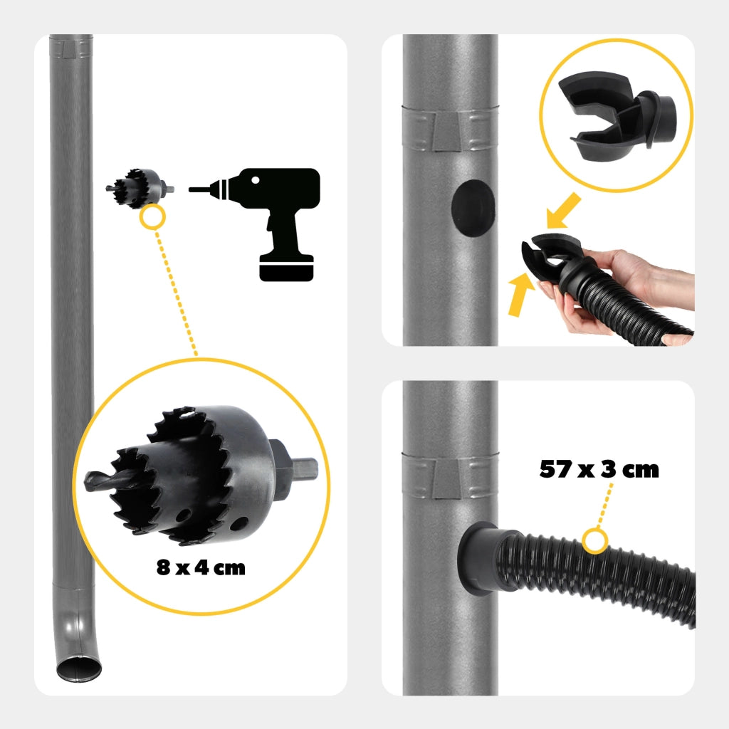 Kit di collegamento per serbatoio di raccolta acqua piovana KADAX per grondaie