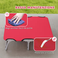 Brandina per Cani Piccoli Pieghevole 71x58x20 cm per Interno ed Esterno Rosso