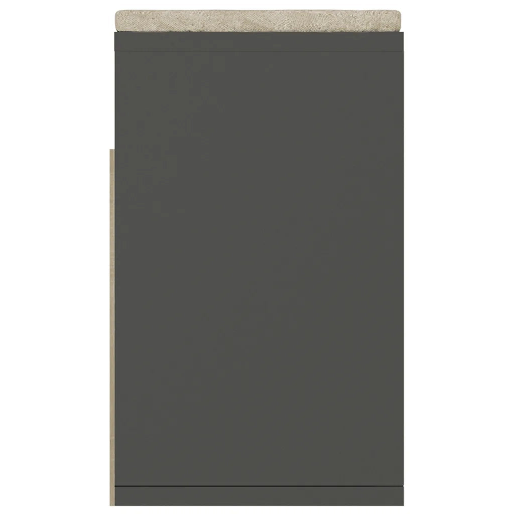 Panca Portascarpe con Cuscino Grigio 104x30x49 cm in Truciolato cod mxl 41735