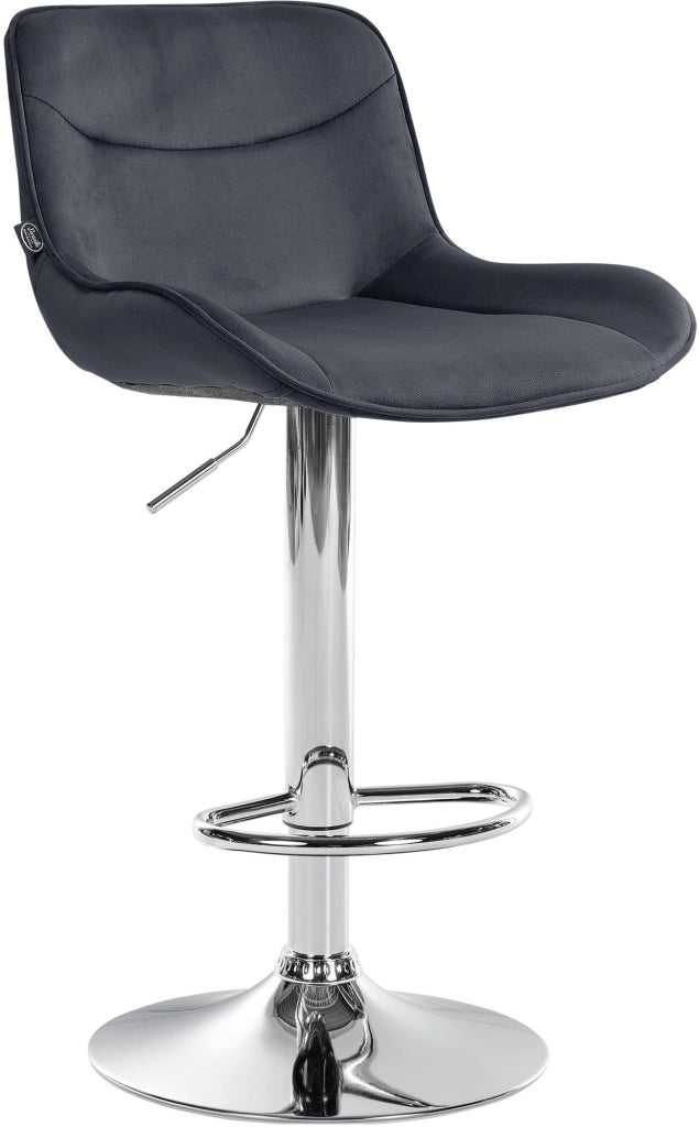 Barhocker Vonore Samt chrom
