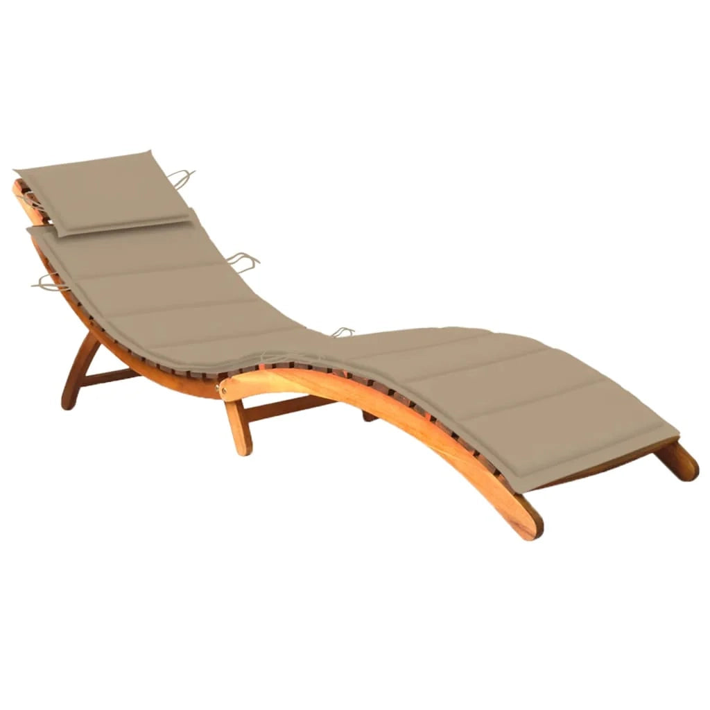 Sdraio sdraio prendisole lettino da giardino terrazza mobili da esterno con cuscino legno massello di acacia 02_0012385