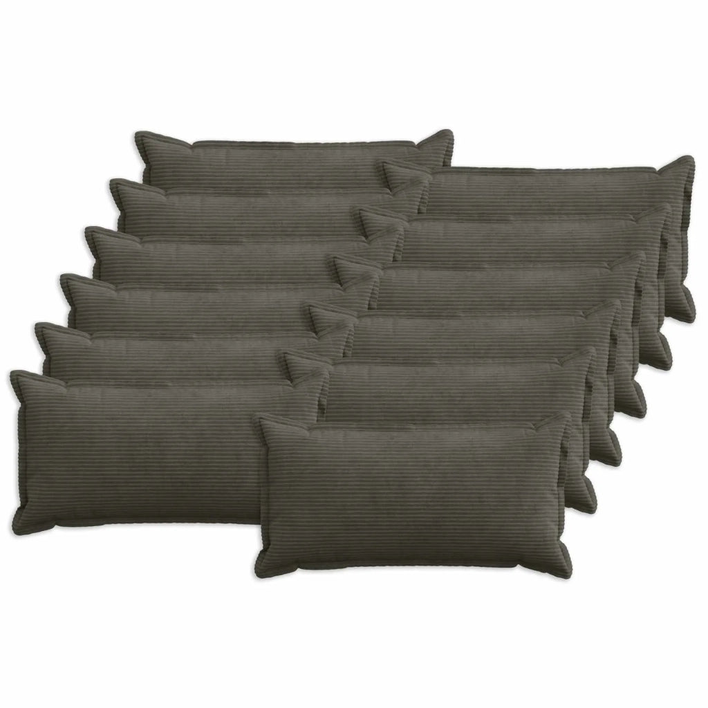 Federa 12 pz HOUTEN Antracite 40 x 80 cm corduroy 918186