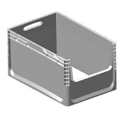 Contenitore industriale grigio chiaro 40x30x22 cm