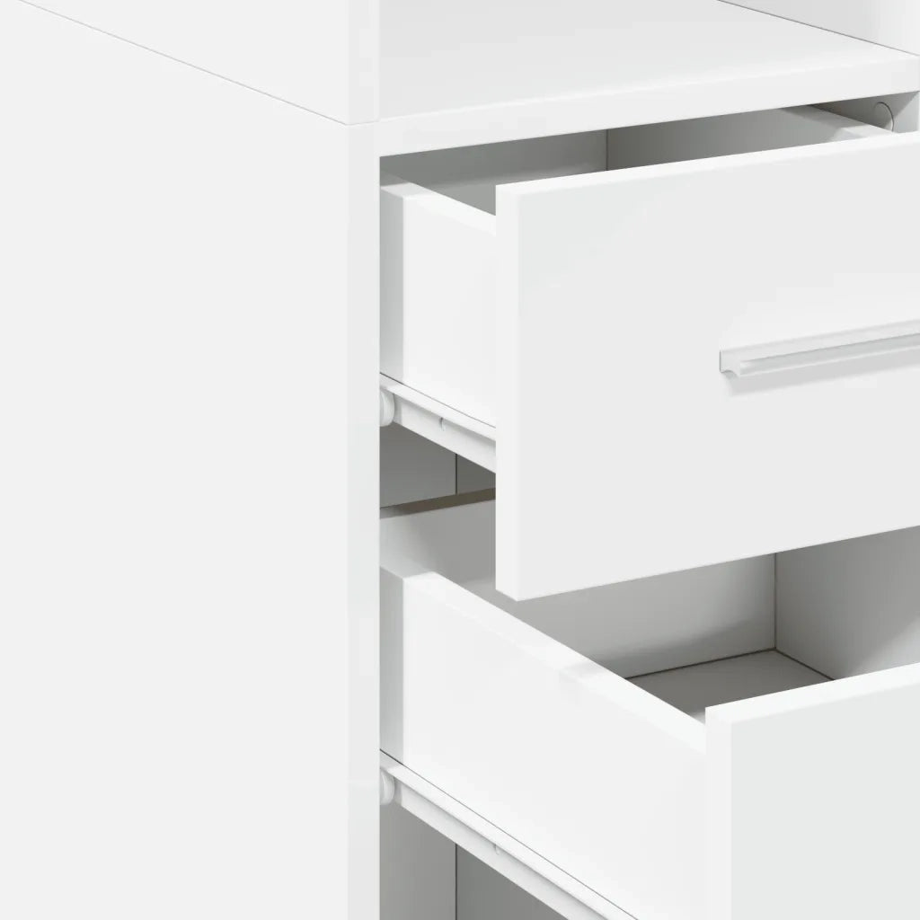 vidaXL Credenza Bianca 30x42,5x185 cm in Legno Multistrato