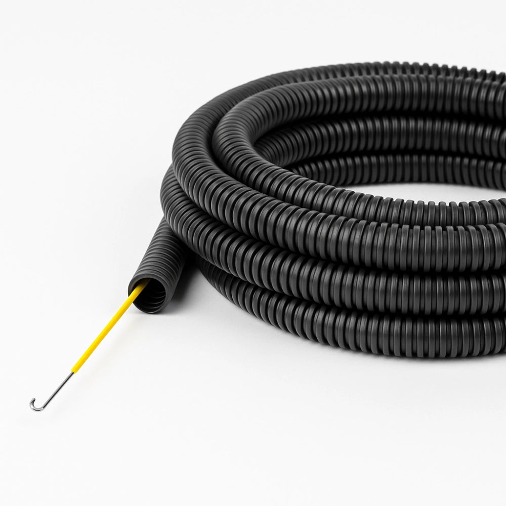 Tubo corrugato per cavi elettrici pieghevole pvc autoestinguente con sonda *** diametro 20 millimetri, lunghezza metr...