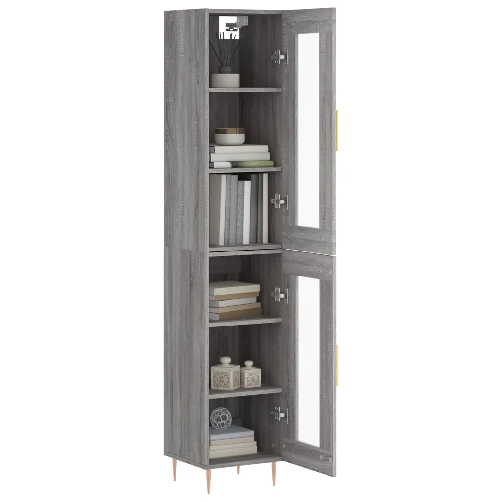 Credenza Grigio Sonoma 34,5x34x180 cm in Legno Multistrato 3199423