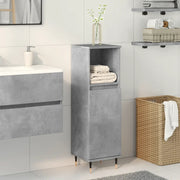 Armadietto da Bagno Grigio Cemento 30x30x100 cm in Truciolato 857204