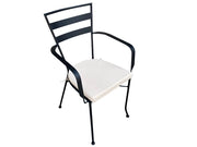 POLTRONA IN ACCIAIO CON CUSCINO INDIE NERE 52,5X50XH90 CM