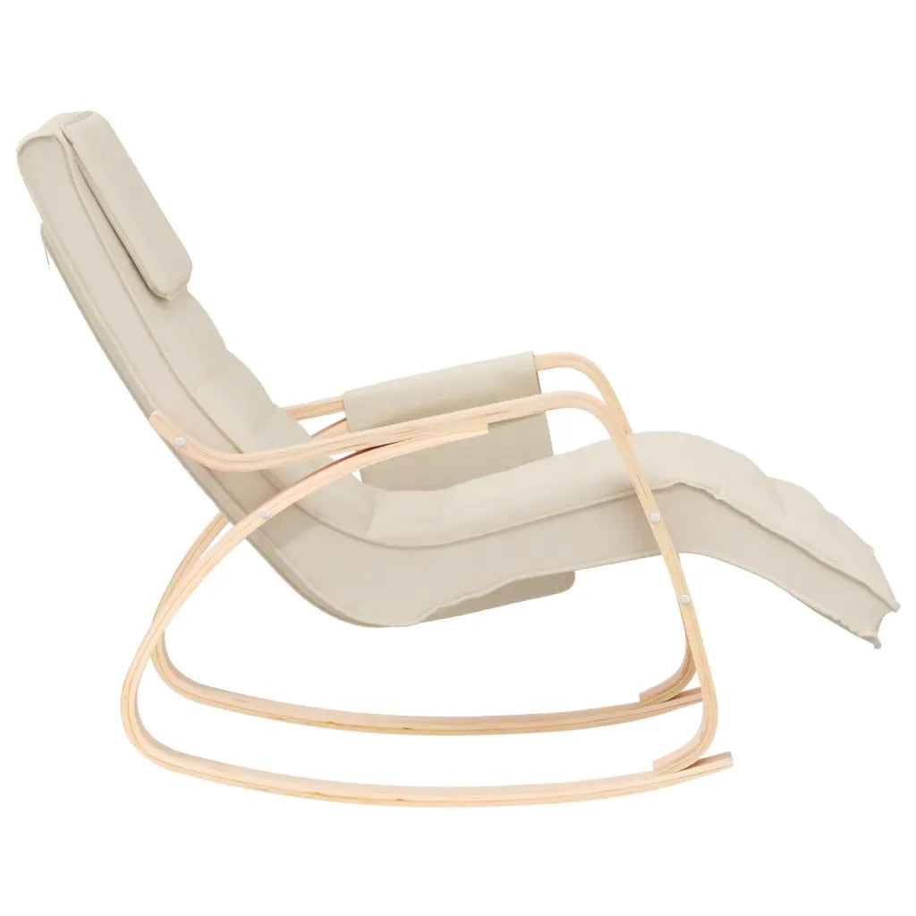 Sedia a Dondolo Crema in Tessuto 351073