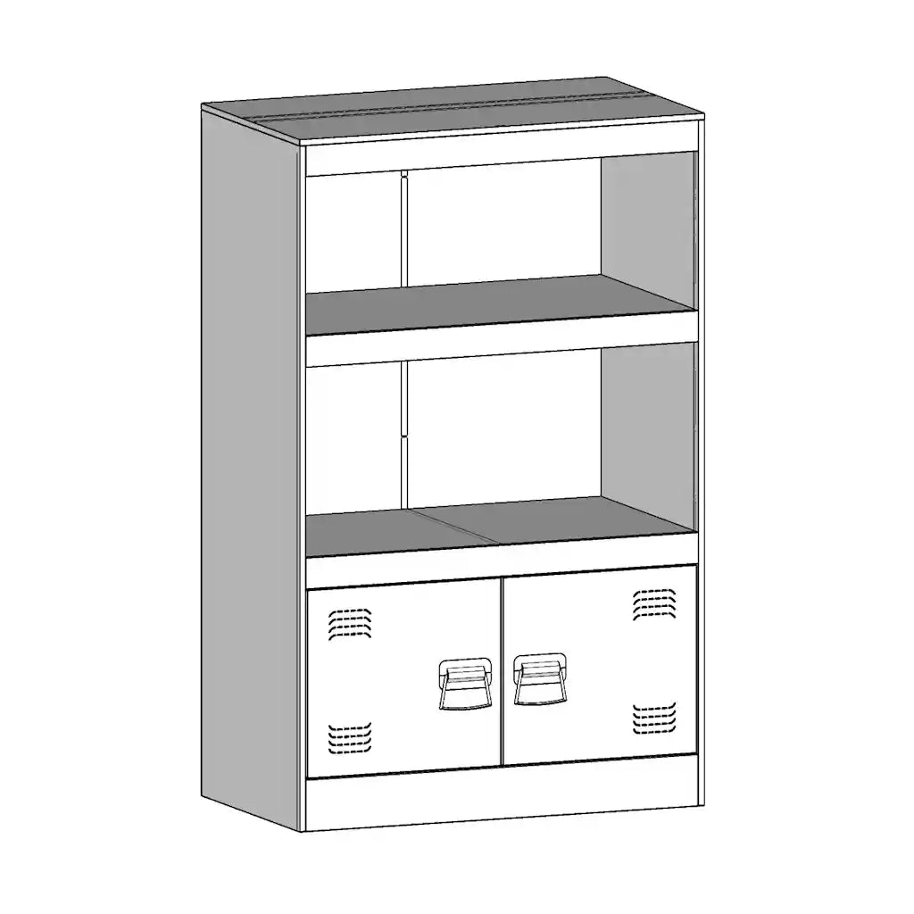 Credenza Antracite 67x39x107 cm in Acciaio 841669