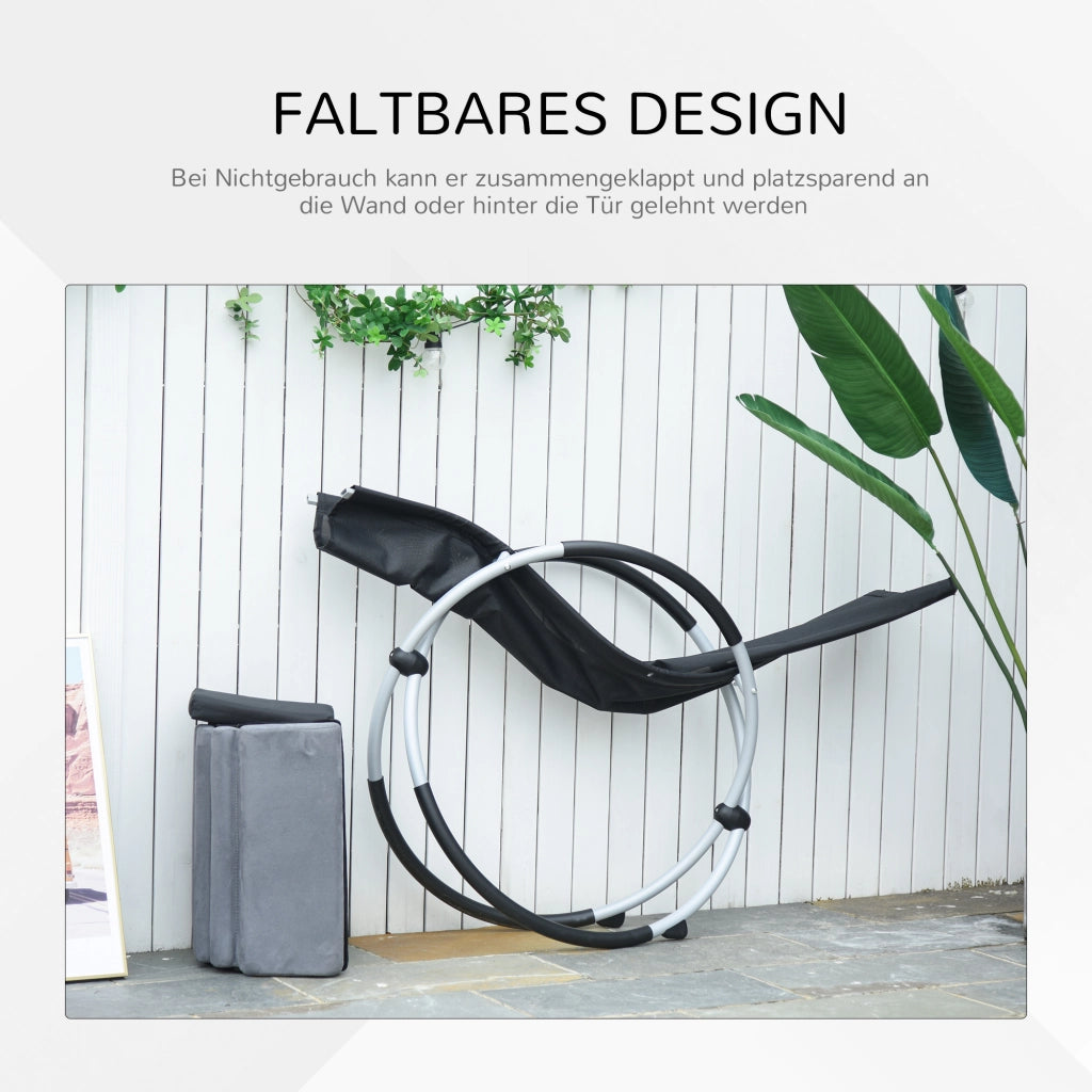 Sedia ergonomica 2-in-1 Textline Grigia Basculante 145×74×86cm