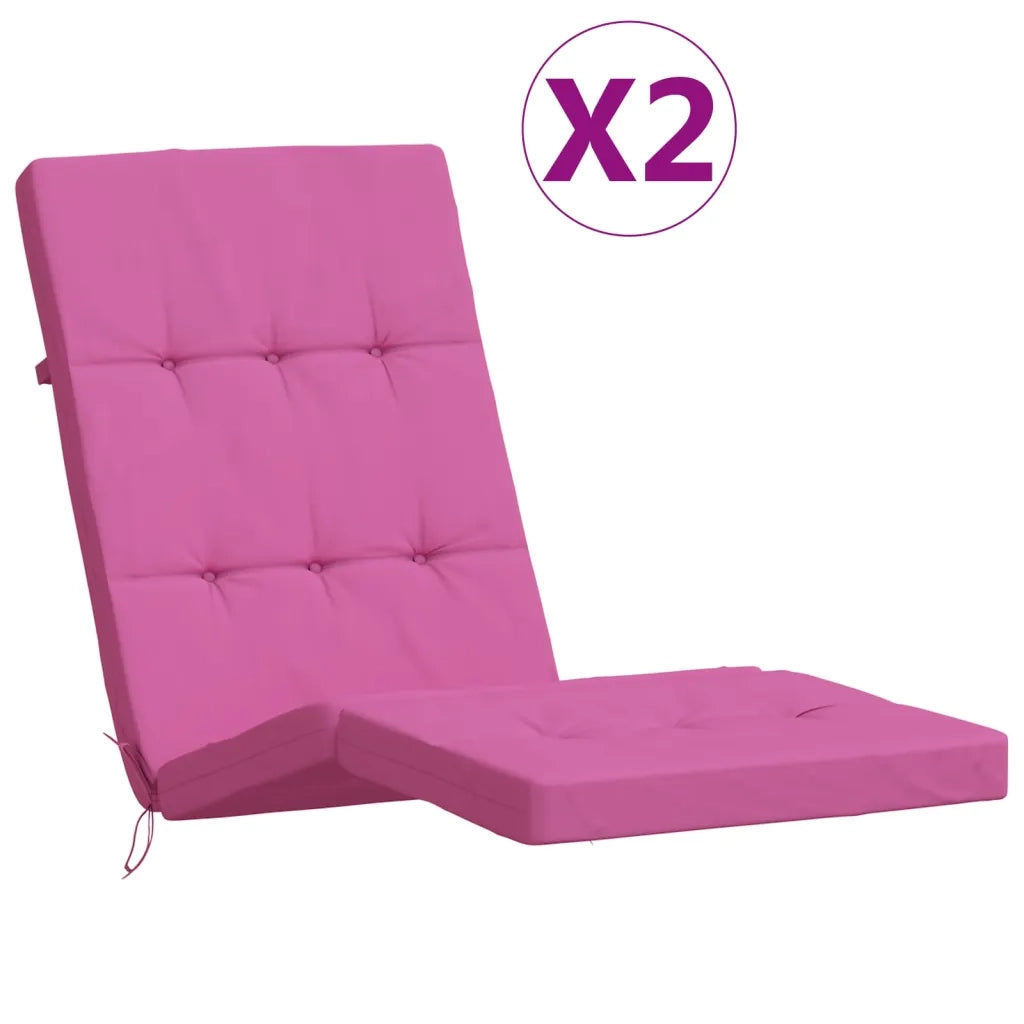 Cuscini per Sedia a Sdraio 2 pz Rosa in Tessuto Oxfordcod mxl 94425