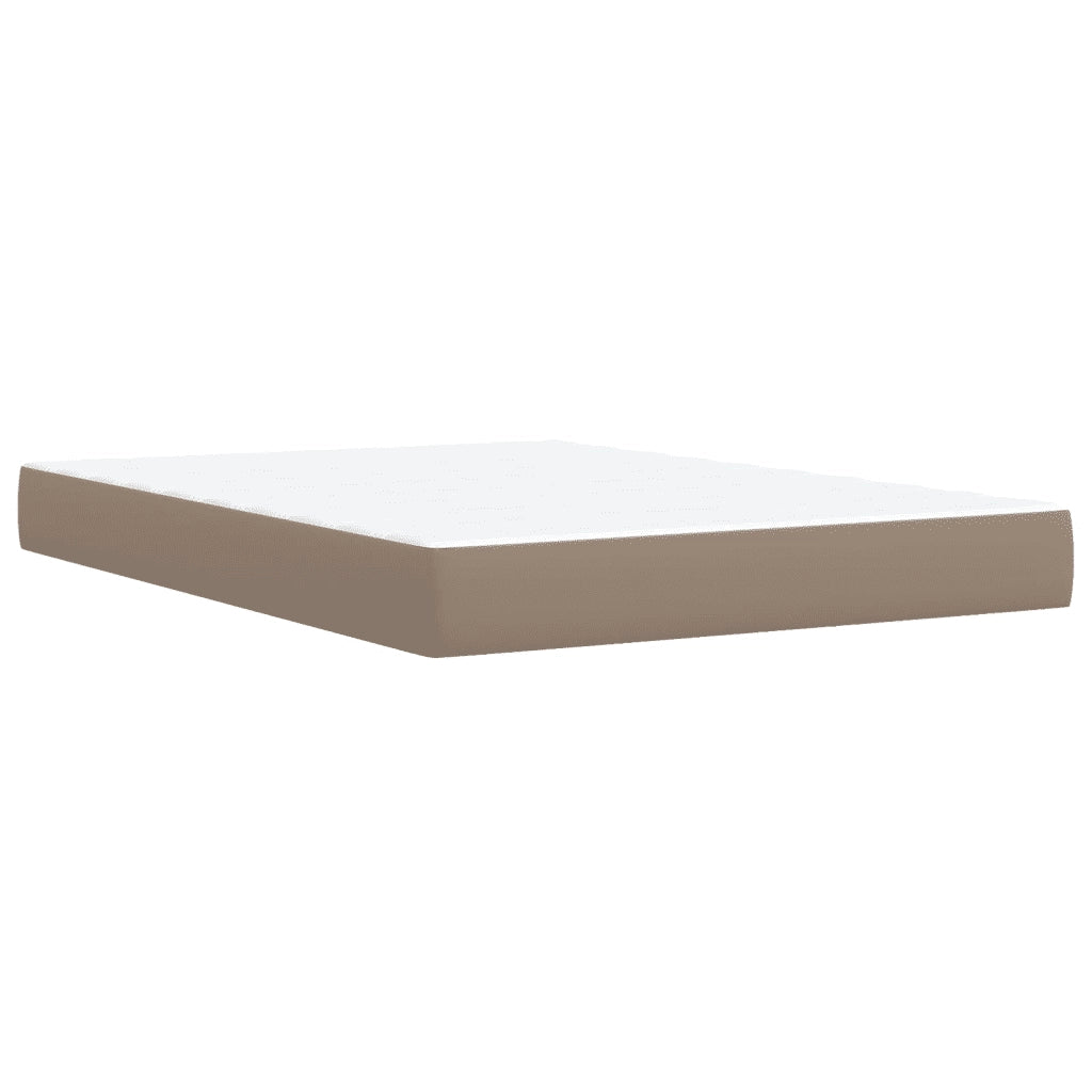 Giroletto a Molle con Materasso Cappuccino 140x190cm Similpelle 3290723