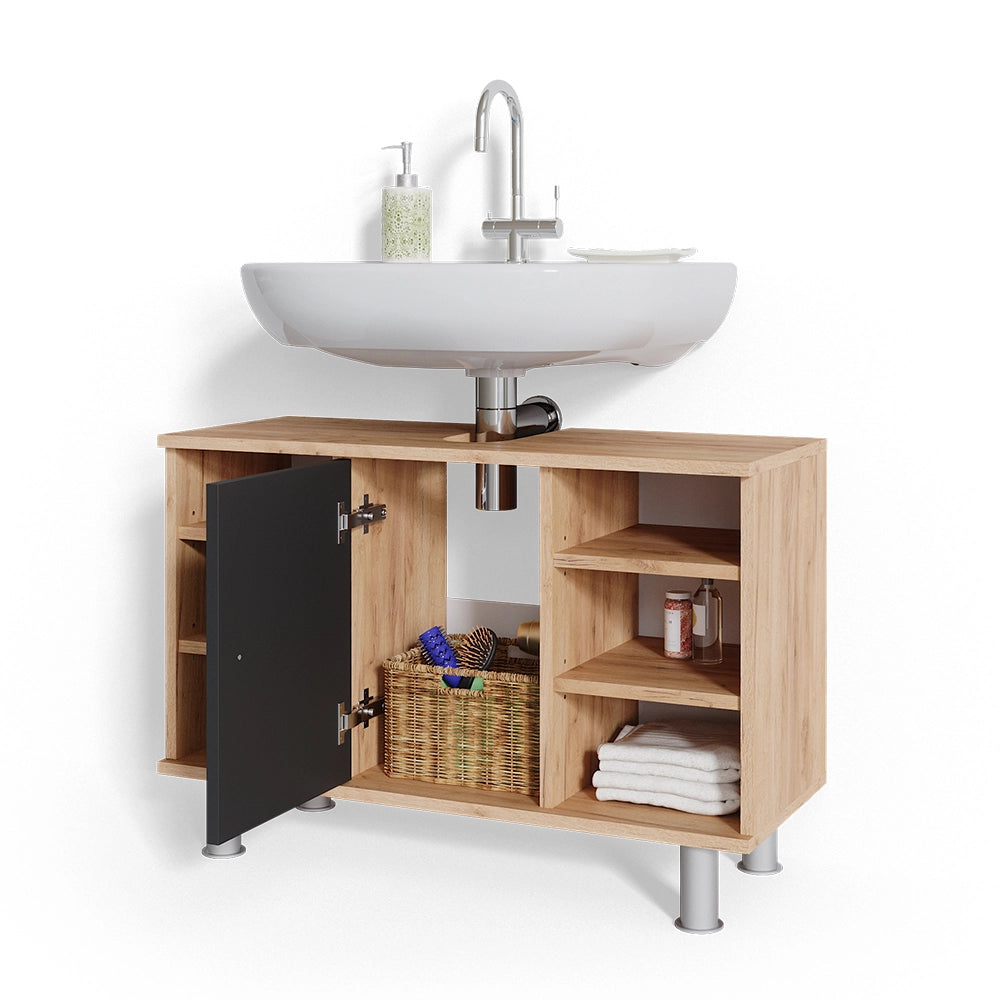 Mobiletto per lavabo Fynn Antracite 80 x 54 cm Vicco