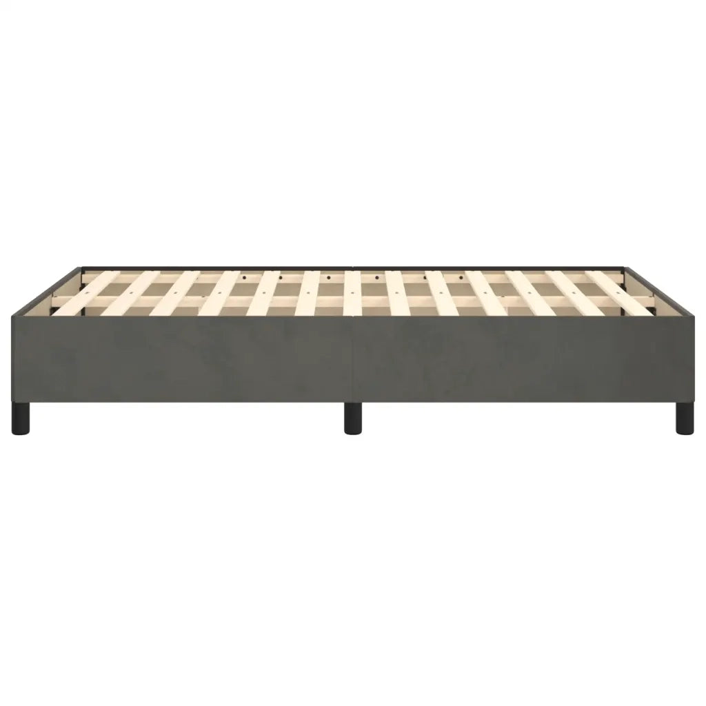Giroletto senza Materasso Grigio Scuro 120x190 cm Velluto 379529