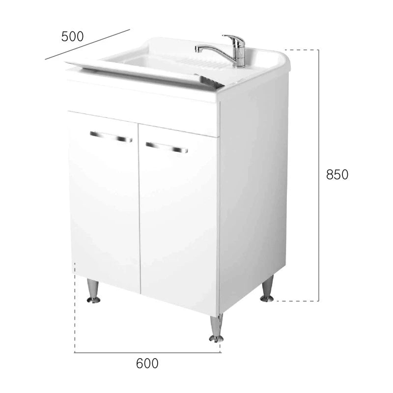 Lavatoio Classica 60x50 a due ante con cesto