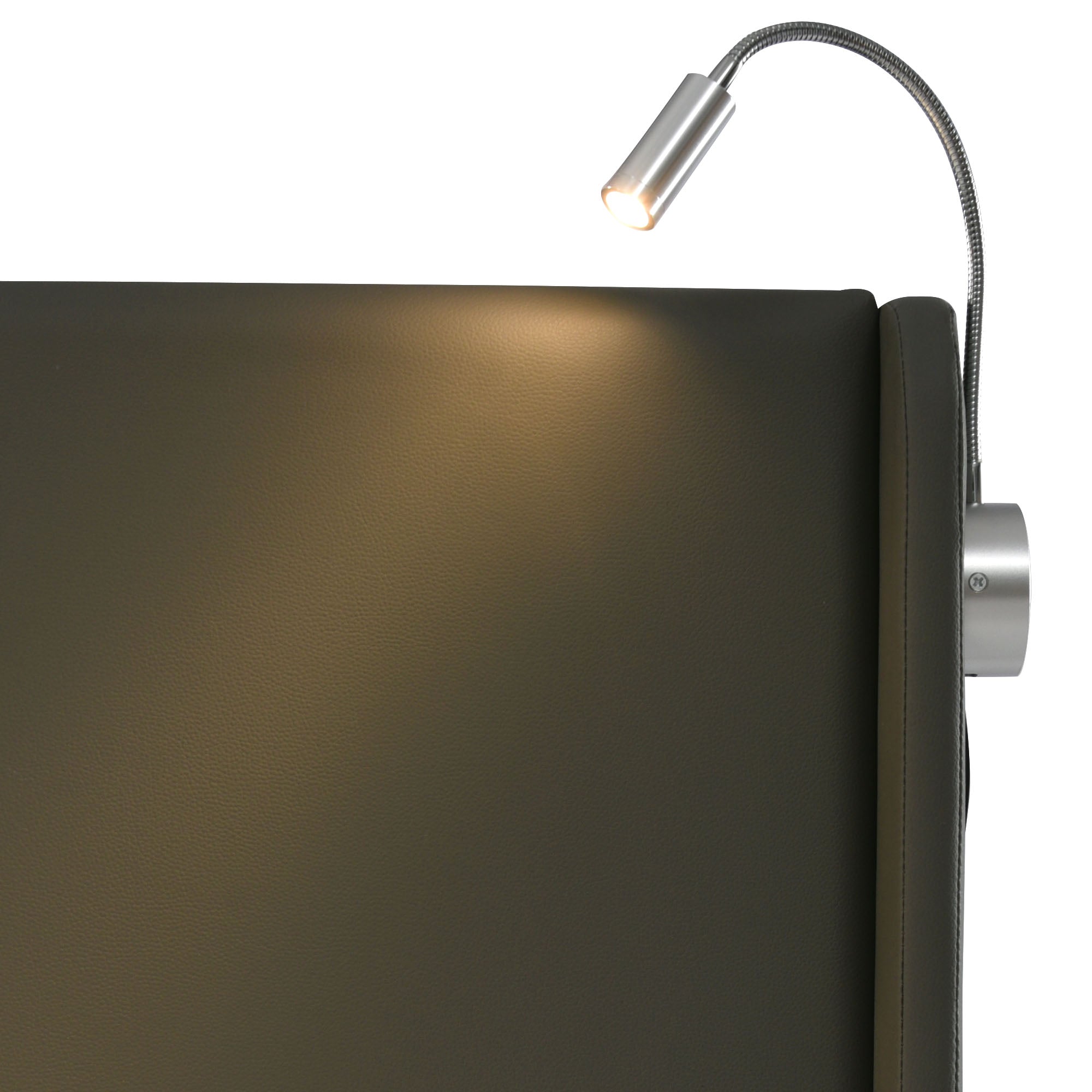 Letto con cassetti - Xylo - 140x200 - Grigio - Caricamento USB, luce LED per la lettura