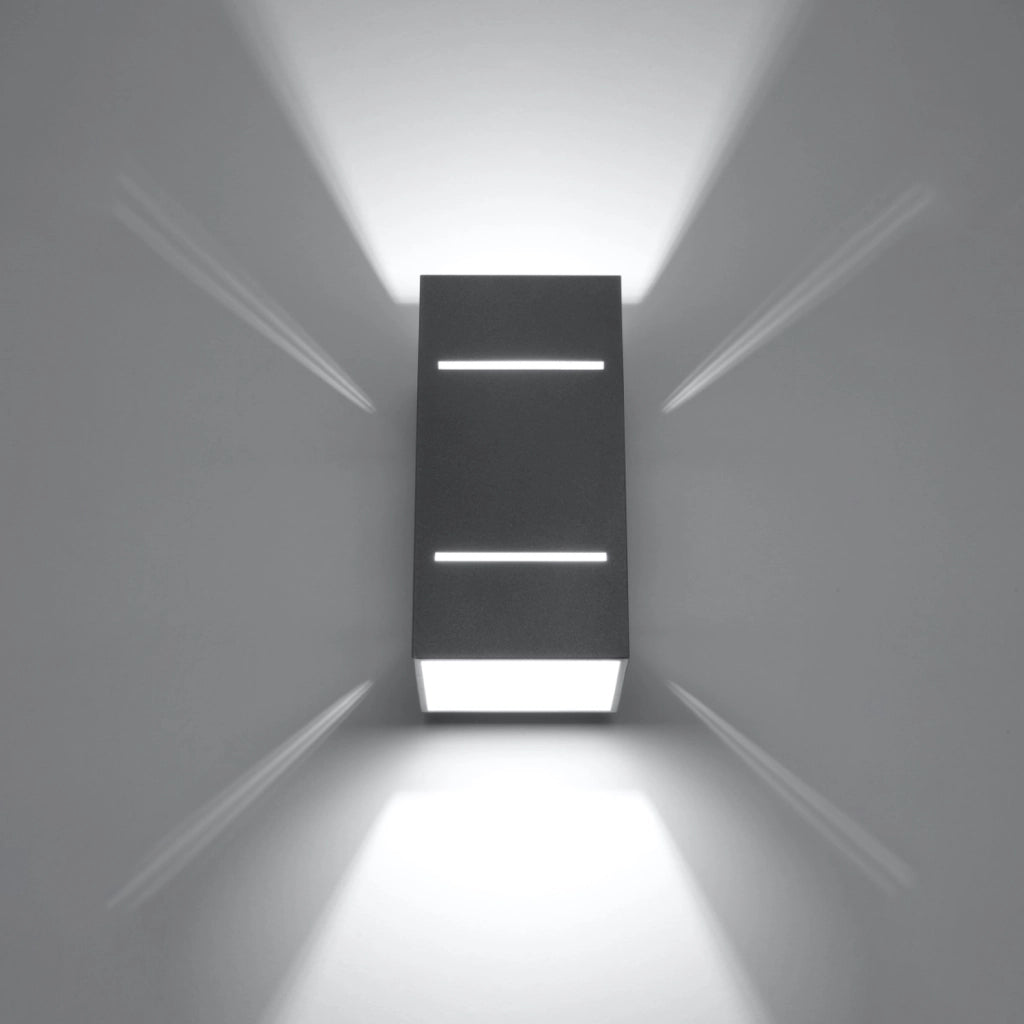 Applique KUBANO grigia in alluminio G9 Pure Lume PU.0479