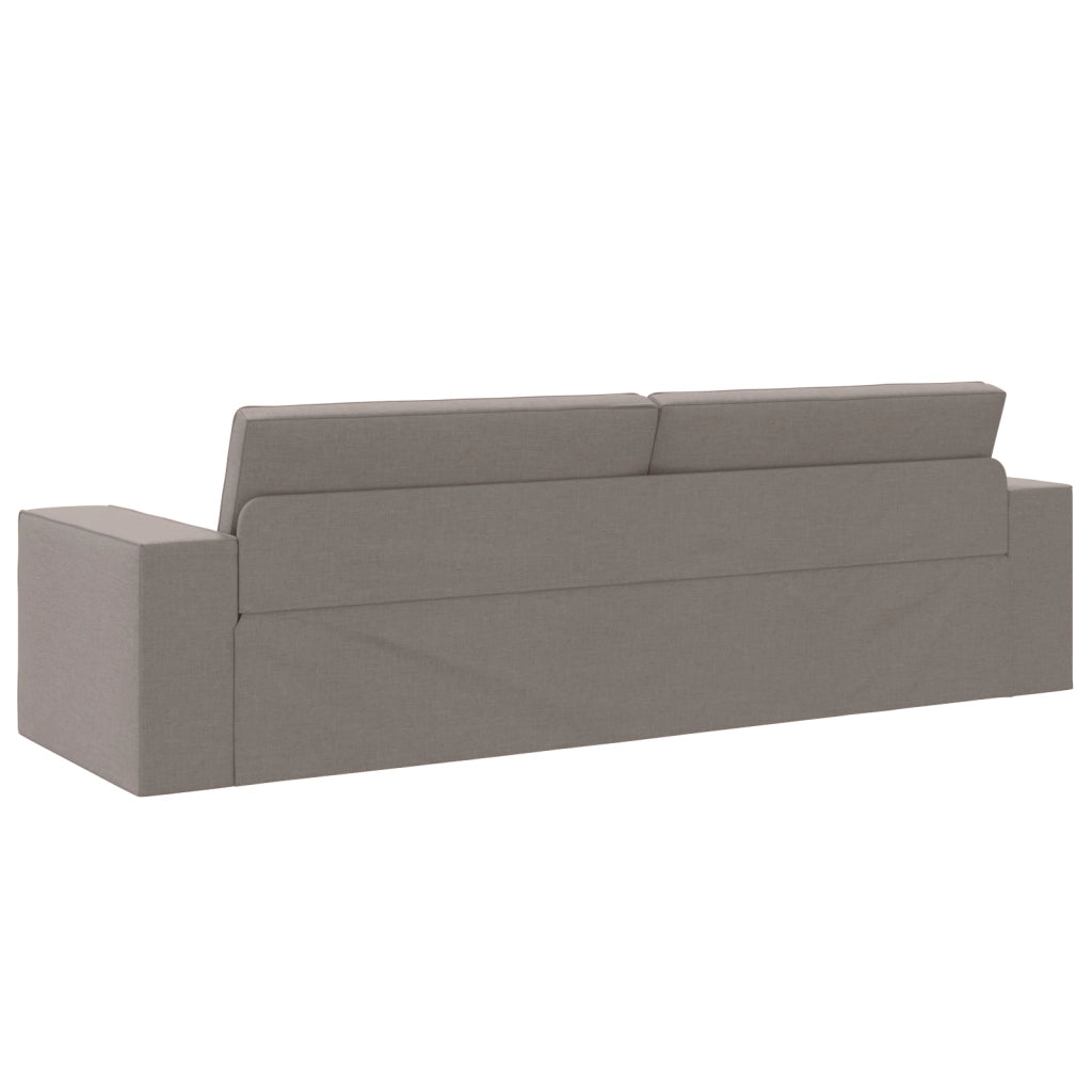 Divano Letto 2-in-1 Tortora 245x150x60.5 cm Tessuto