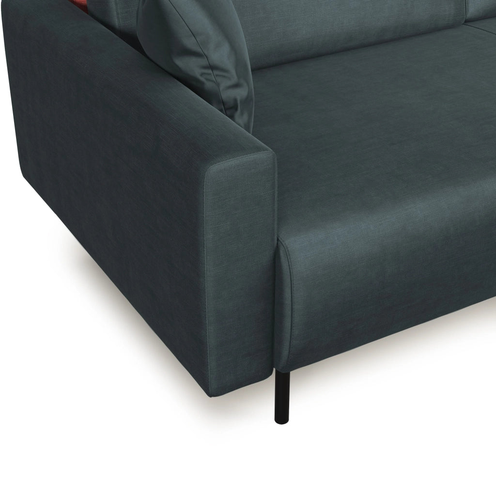 Arthur Divano moderno angolare in velluto morbido impermeabile T01 224 cm Sinistro petrolio 224 cm Sinistro petrolio
