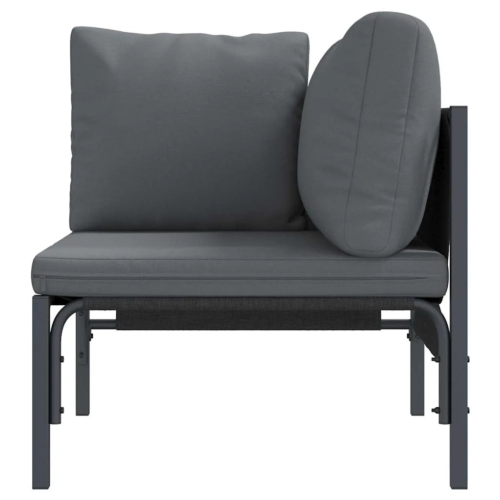 Mobili da Esterno con cuscino Antracite 80 x 80 x 71 cm Acciaio CFW5481156