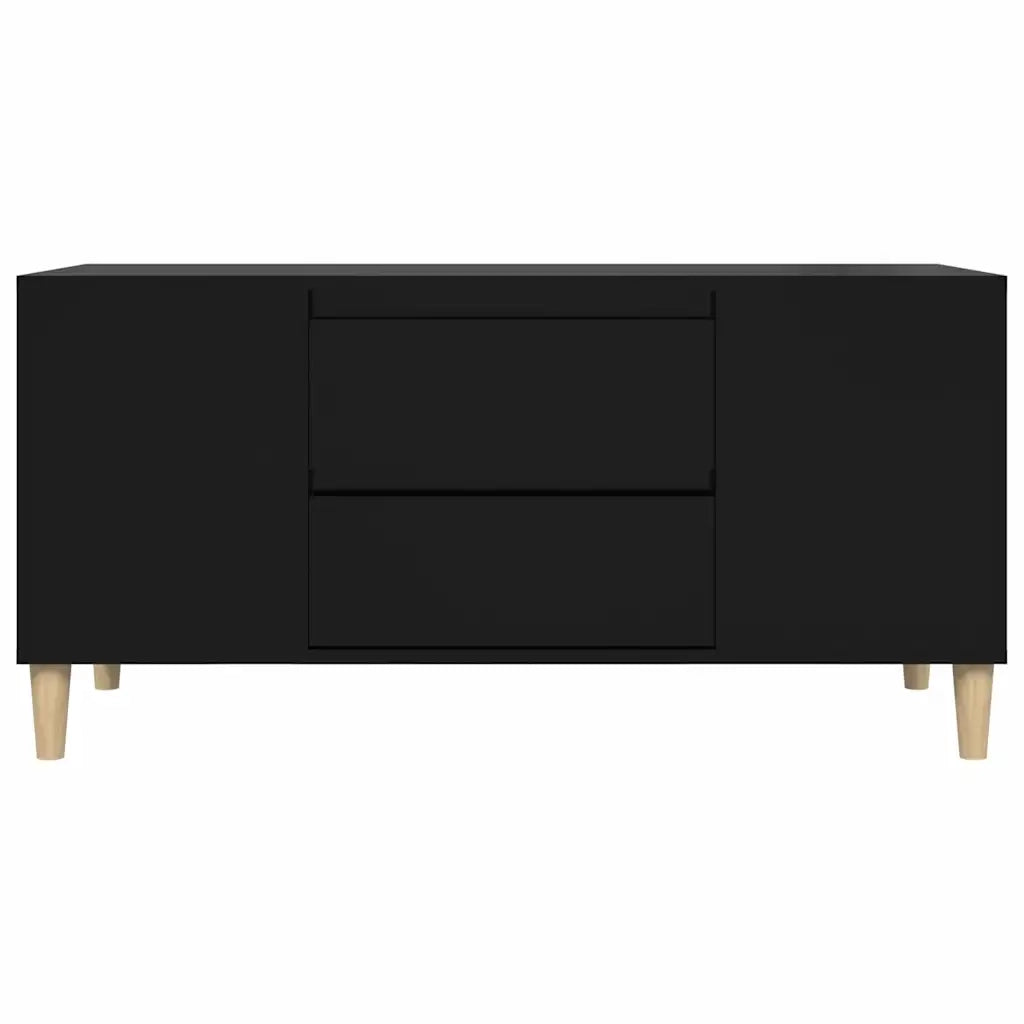 Mobile Porta TV-Mobile per TV-Credenza TV Nero 102x44,5x50 cm in Legno Multistrato 423849