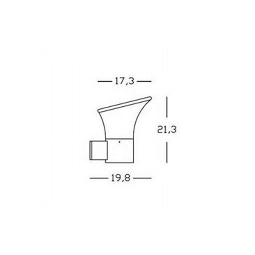 Applique Moderna Belen Alluminio Grafite 1 Luce E27