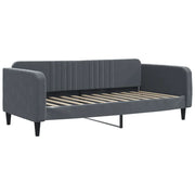 Letto singolo | Letto per adulti | Letto da Giorno Grigio Scuro 90x200 cm in Velluto
