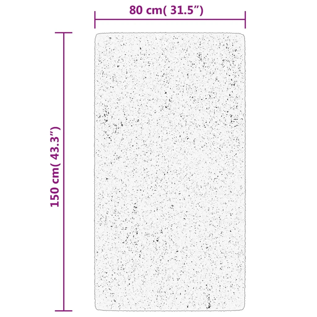 Tappeto a Pelo Lucido Lungo ISTAN Effetto Grigio 80x150 cm 375674