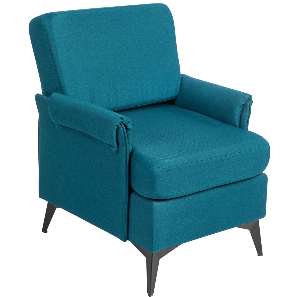 Poltrona Relax in Tessuto Verde con Braccioli ¨C Zephmum ¨C 70x73x83 cm