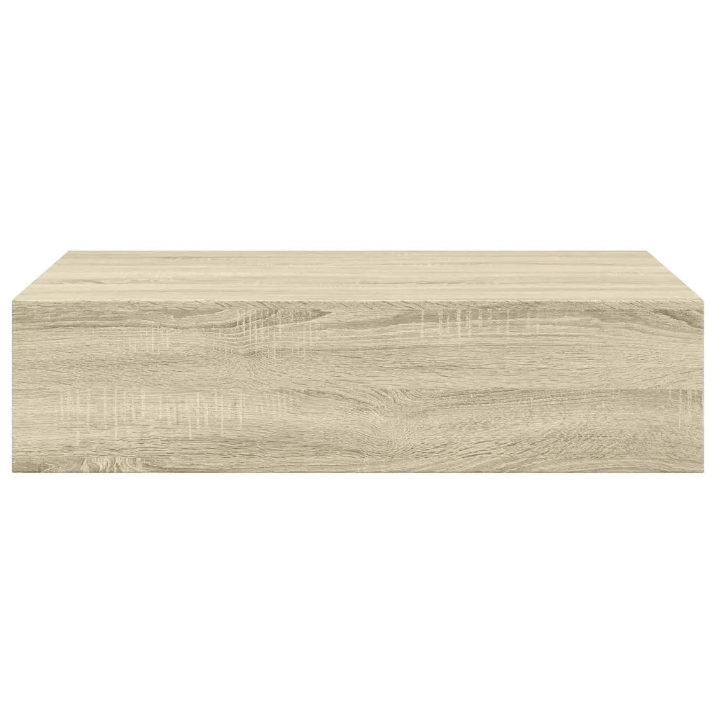 2 pz Scaffali con Cassetti da Parete | Mensola sospesa Rovere 40x23,5x10 cm MDF