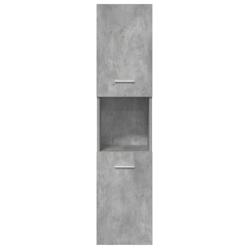 Set Mobili da Bagno 4 pz Grigio Cemento in Legno Multistrato 3324899