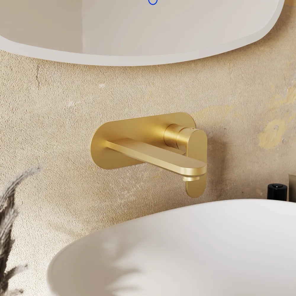 Miscelatore lavabo ad incasso oro spazzolato | Margot