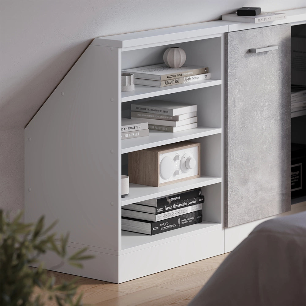 Mobile sottotetto Rion Bianco/Bianco 60 x 83.8 cm con 4 scomparti Vicco